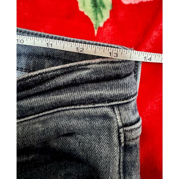 KUT High Rise Flare Jeans Women’s 4 Gray Raw Hem Soft Grunge - Picture 13 of 16